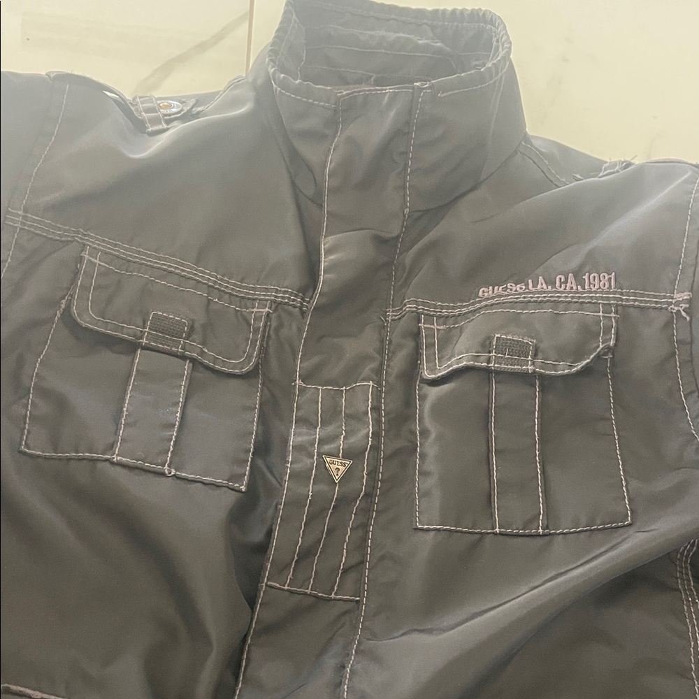 Guess Black Jacket with Flap Pockets